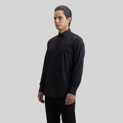 ROLLS SHIRT MEN LONG SLEEVE BLACK