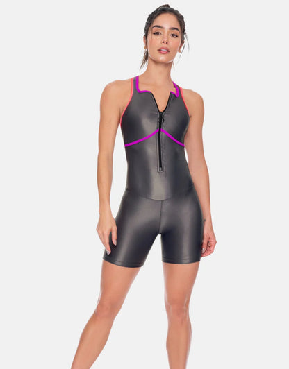 Enterizo Deportivo Mujer Corto Brilloso Babalú