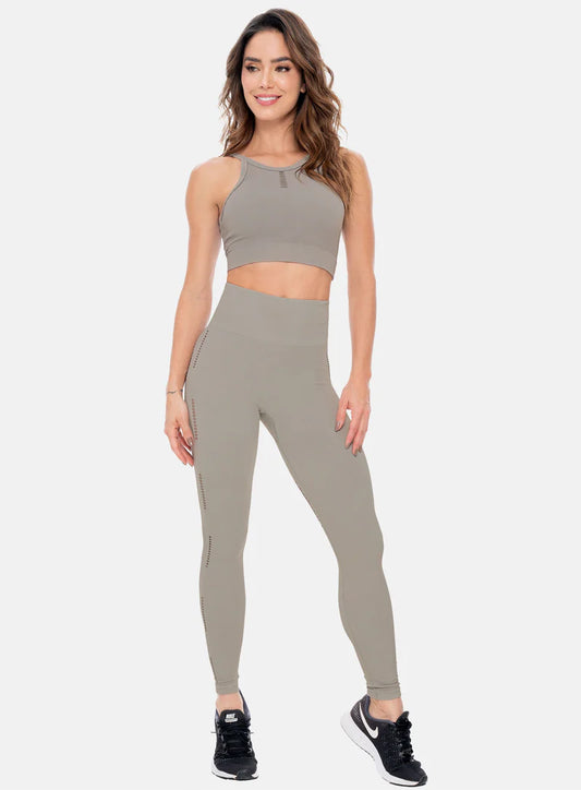 Leggings seamless mujer gris